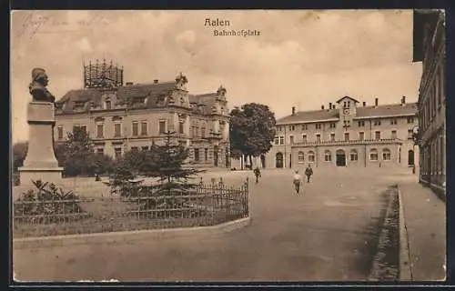 AK Aalen, Blick über den Bahnhofplatz