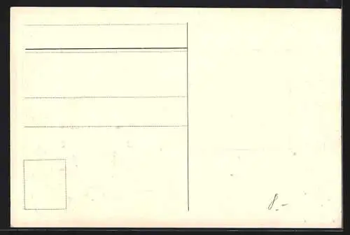 Passepartout-Lithographie Hamburg Neustadt, der Jungfernstieg, Wappen