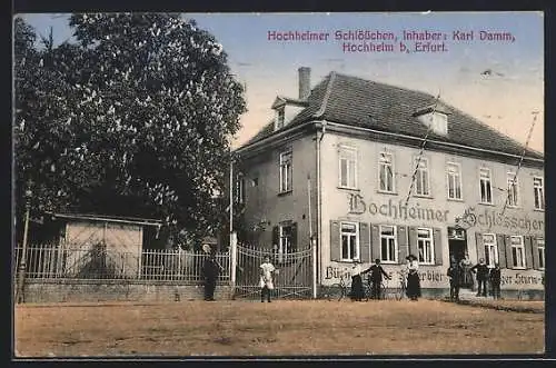 AK Hochheim b. Erfurt, Restaurant Hochheimer Schlösschen von Karl Damm, Aussenansicht