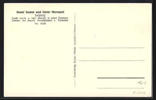 AK Leipzig, Hotel Sedan und Monopol