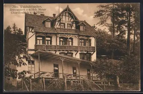 AK Ober-Rosbach v. d. Höhe, Restaurant zum Waldschlösschen von Hch. Meuer