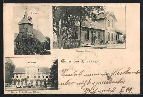 AK Langlingen, Rittergut, Kirche und Consum Verein