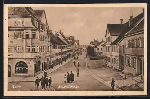 AK Aalen, Passanten in der Bahnhofstrasse