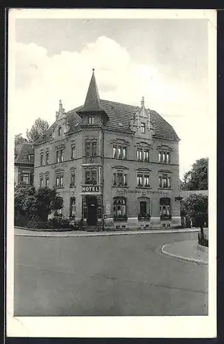 AK Aalen /Wttbg., Bahnhof-Hotel Kronprinzen von Josef Mack, Aussenansicht