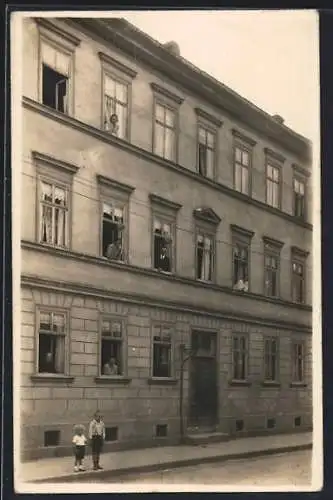 Foto-AK Erfurt-Hochheim, Wohnhaus in der Poststrasse 17, 1923