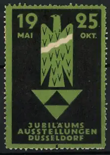 Reklamemarke Düsseldorf, Jubiläums-Ausstellung 1925, Messelogo Adler