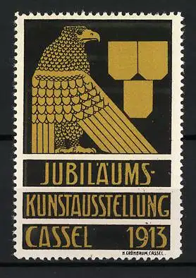 Reklamemarke Cassel, Jubiläums-Kunstausstellung 1913, Messelogo Adler