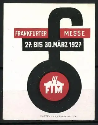 Reklamemarke Frankfurt / Main, Frankfurter Messe 1927, Messelogo