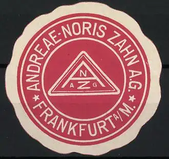 Präge-Reklamemarke Frankfurt a. M., Andreae-Noris Zahn A.G., Firmenlogo