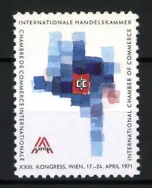 Reklamemarke Wien, XXIII. Kongress der internationalen Handelskammer 1971, Messelogo