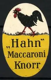 Reklamemarke Knorr Hahn Maccaroni, krähender Hahn