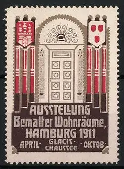 Reklamemarke Hamburg, Ausstellung Bemalter Wohnräume 1911