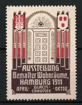 Reklamemarke Hamburg, Ausstellung Bemalter Wohnräume 1911