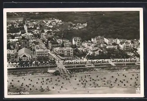 AK Bansin / Ostseebad, Gesamtansicht, Luftbild