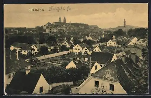 AK Freising, Teilansicht aus der Vogelschau