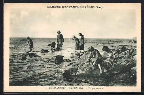 AK Hyères /Var, Maisons d`Enfants d`Hyères, L`Almanarre Pomponiana, En promenade