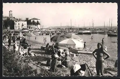 AK Sainte-Maxime /Var, La Plage des Palmiers