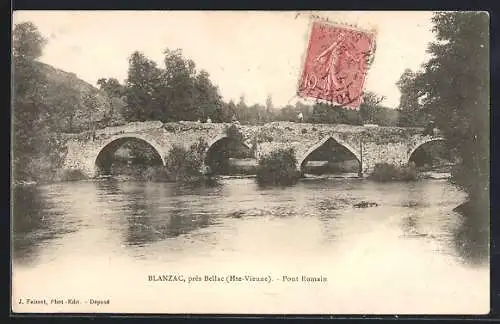 AK Blanzac /Bellac, Pont Romain