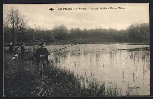 AK Les Places /H.-V., Etang Valade, Bonne Peche