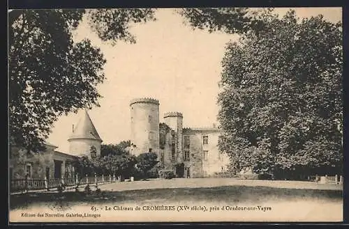 AK Gromières, vue du château depuis le parc