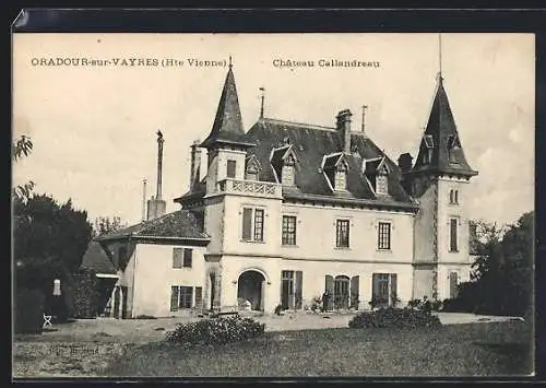 AK Oradour-sur-Vayres, Chateau Callandreau