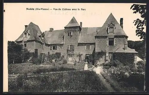 AK Nedde /H.-V., Vue du Chateau avec le Parc