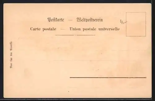 Lithographie Stuttgart, Marienkirche, Panoramablick auf die Stadt
