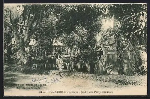 AK Ile-Maurice, Kiosque, Jardin des Pamplemousses