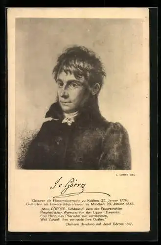 AK Josef Görres, Universitätsprofessor zu München