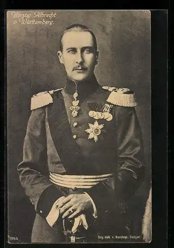 AK Herzog Albrecht von Württemberg in Uniform