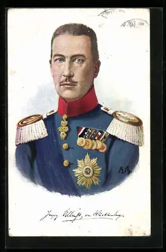 Künstler-AK Herzog Albrecht von Württemberg in Uniform mit Orden