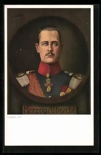 AK Portrait des Herzogs Albrecht von Württemberg