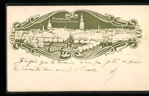 Präge-AK Hannover, Friedrichswall und Altstadt, Ornamente