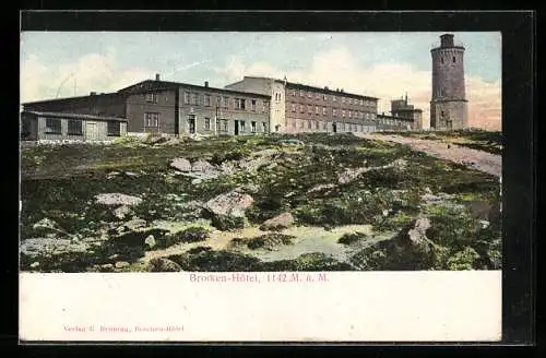 AK Brocken, Brocken-Hotel mit Turm