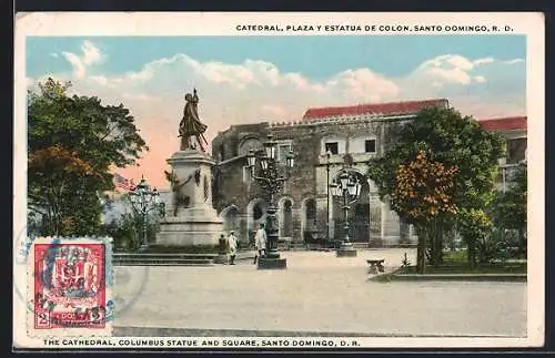 AK Santo Domingo, The Cathedral Columbus Statue and Square