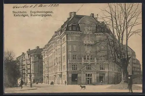 AK Stockholm, Engelbrektsgatan, Karlavägen, Runebergsgatan