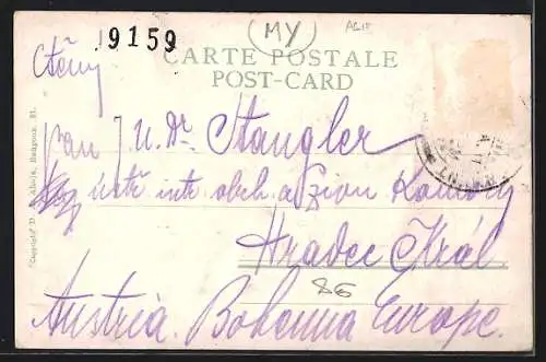 AK Burma, Hypongyees collecting Alms, Bettelmönche, asiatische Volkstypen