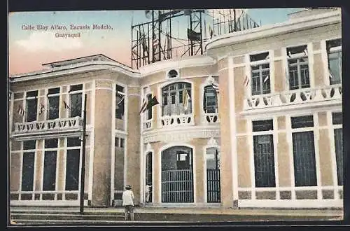 AK Guayaquil, Calle Eloy Alfaro, Escuela Modelo