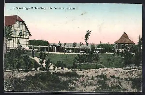 AK Kahnstieg, Parkanlage mit Gasthaus, Inh. Friedrich Forjahn