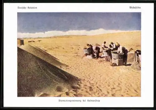 AK Diamantengewinnung bei Kolmanskop