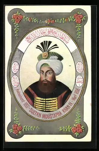 Künstler-AK Sultan Moustapha Khan IV.