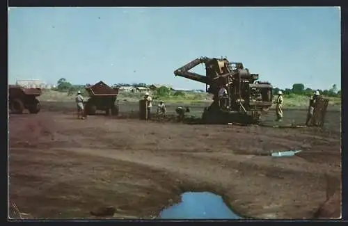 AK Pitch Lake, Digging Machinery on the Lake