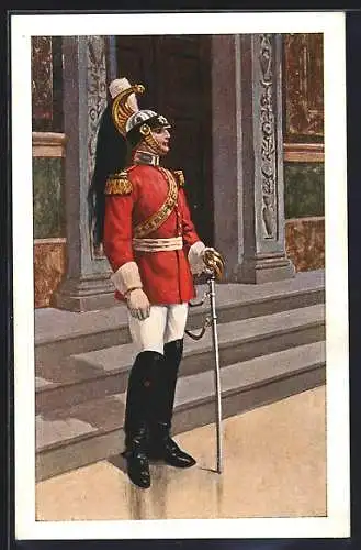 Künstler-AK Vatikanstadt, Guardia Nobile, Nobelgardist