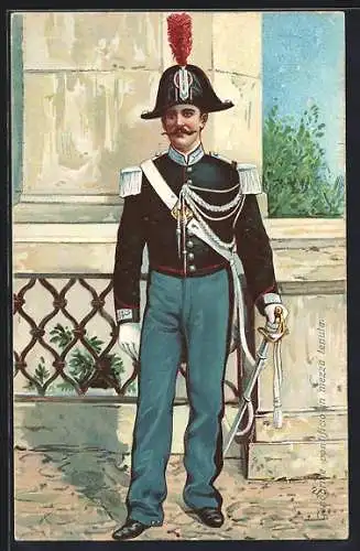 AK Soldat aus der päpstlichen Schweizer Garde in Uniform