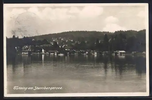 AK Tutzing /Starnberger See, Ortsansicht vom Wasser aus