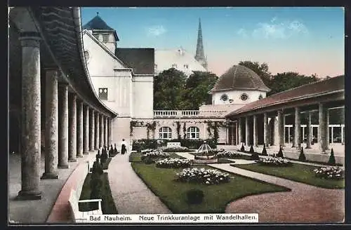 AK Bad Nauheim, Neue Trinkkuranlage mit Wandelhallen