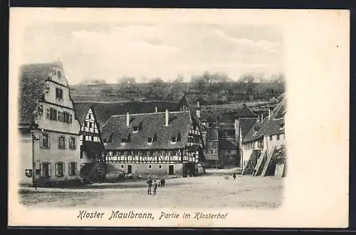 AK Kloster Maulbronn, Partie im Klosterhof