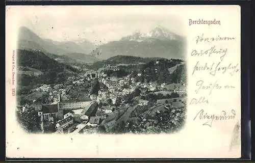 AK Berchtesgaden, Ortsansicht aus der Vogelschau