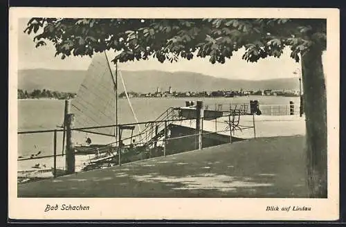 AK Bad Schachen, Blick auf Lindau