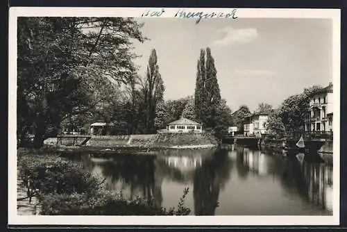 AK Bad Kreuznach, Elisabethquelle vom Wasser uas